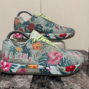 Nobull Super Fabric Trainer Tropical Floral CrossFit Shoes Women 8